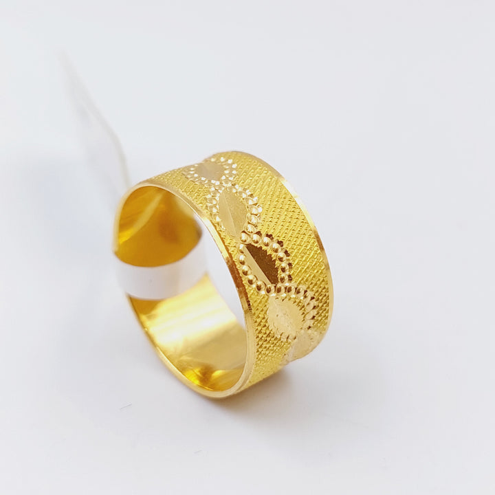 21K Gold CNC Wedding Ring by Saeed Jewelry - Image 1