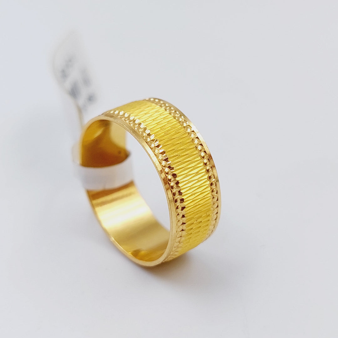 21K Gold CNC Wedding Ring by Saeed Jewelry - Image 3