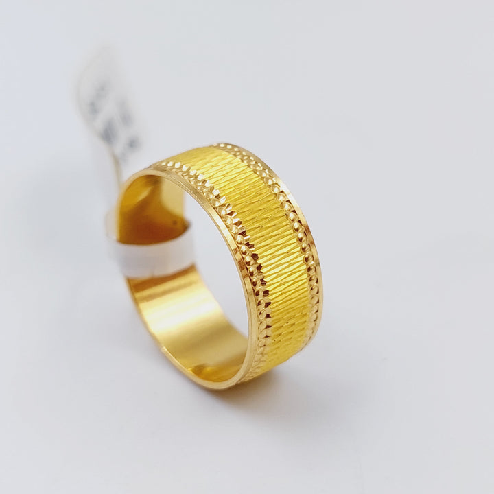 21K Gold CNC Wedding Ring by Saeed Jewelry - Image 3