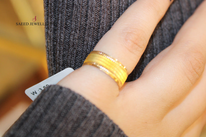 21K Gold CNC Wedding Ring by Saeed Jewelry - Image 9