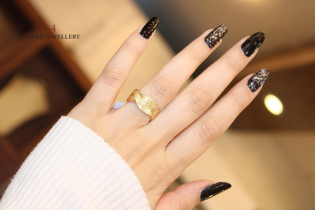 21K Gold CNC Wedding Ring by Saeed Jewelry - Image 5