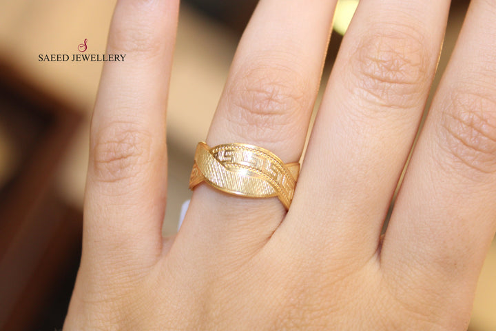 21K Gold CNC Wedding Ring by Saeed Jewelry - Image 7