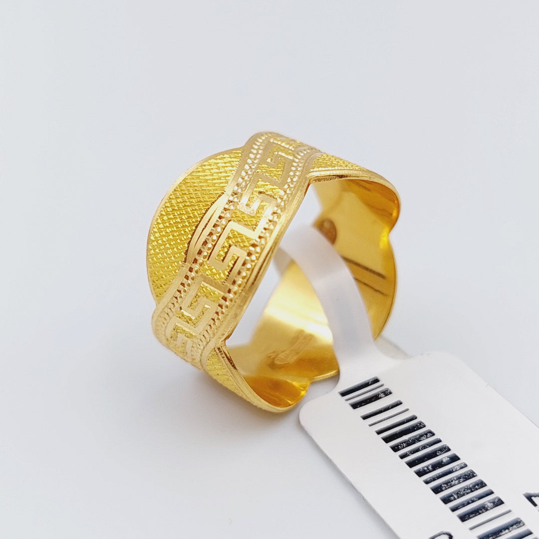 21K Gold CNC Wedding Ring by Saeed Jewelry - Image 1