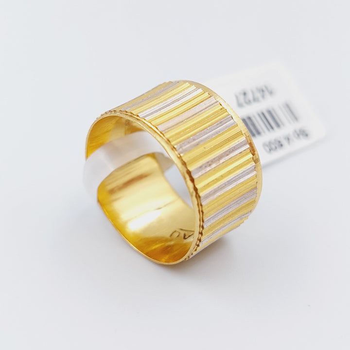 21K Gold CNC Wedding Ring by Saeed Jewelry - Image 1