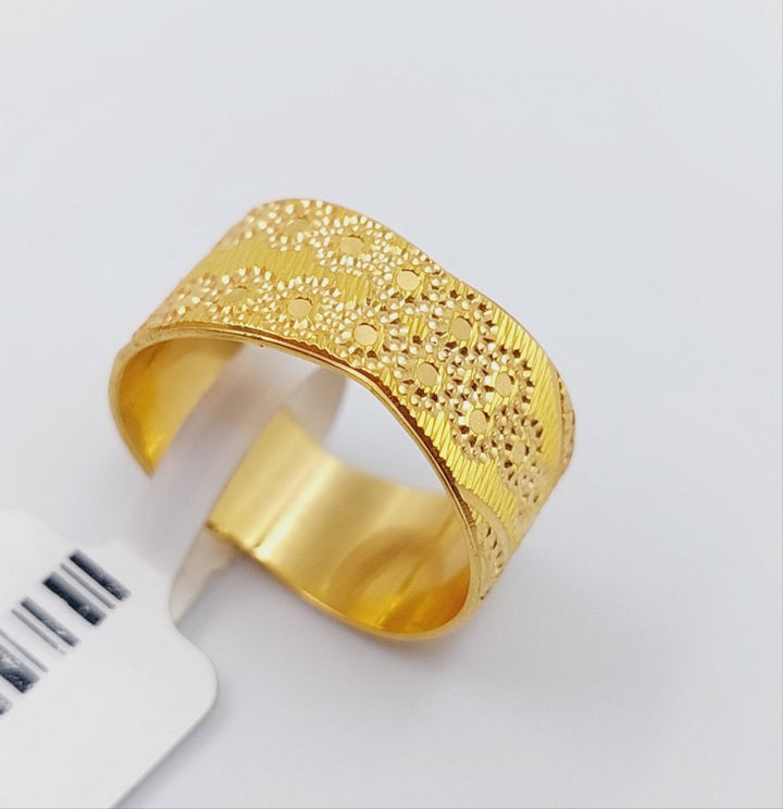 21K Gold CNC Wedding Ring by Saeed Jewelry - Image 3