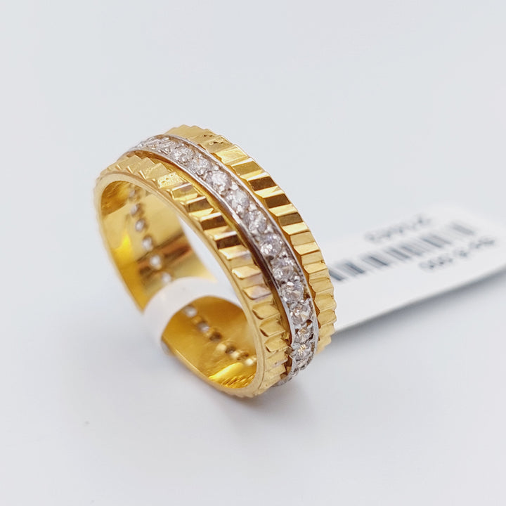 21K Gold CNC Wedding Ring by Saeed Jewelry - Image 3