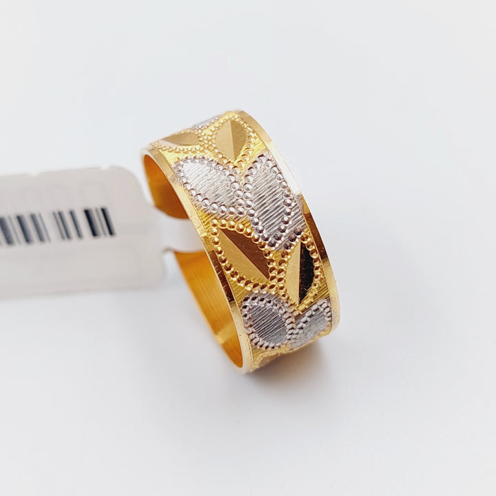 21K Gold CNC Wedding Ring by Saeed Jewelry - Image 6