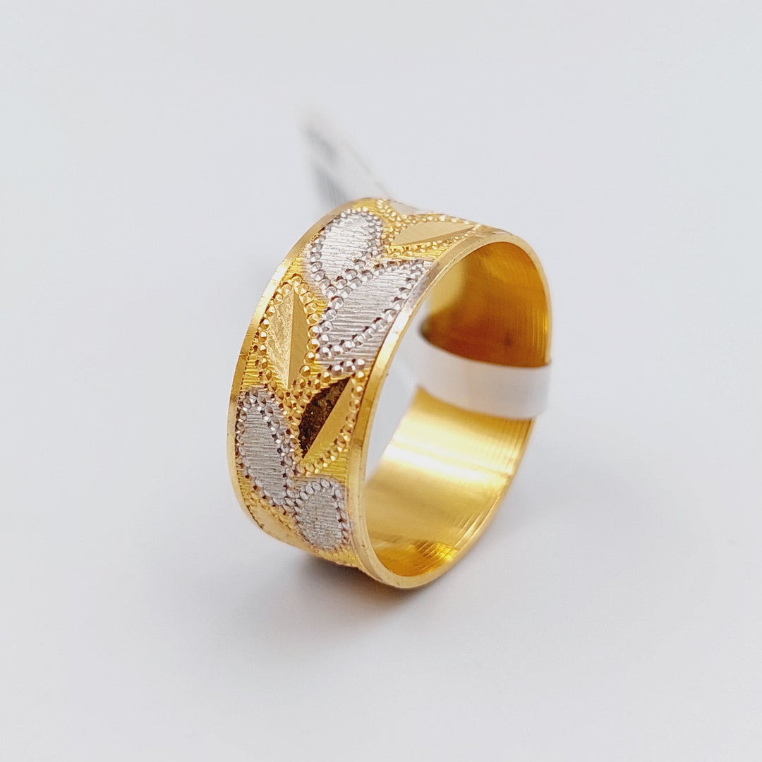 21K Gold CNC Wedding Ring by Saeed Jewelry - Image 1