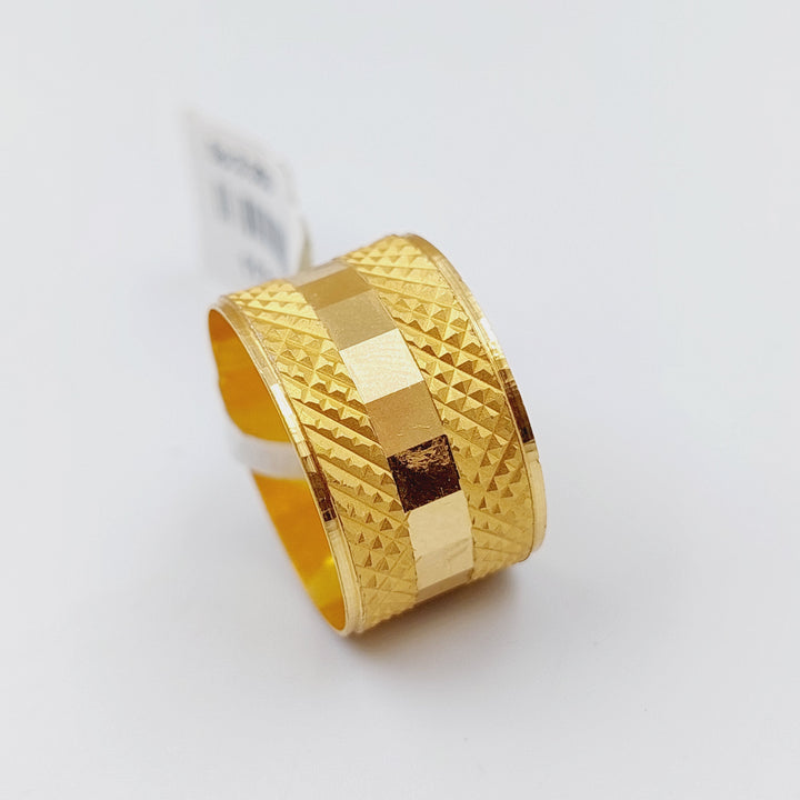 21K Gold CNC Wedding Ring by Saeed Jewelry - Image 5