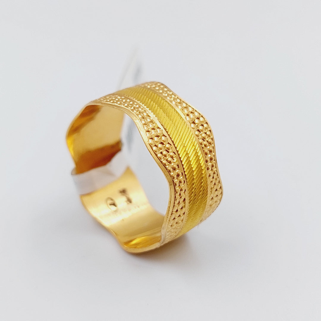 21K Gold CNC Wedding Ring by Saeed Jewelry - Image 1