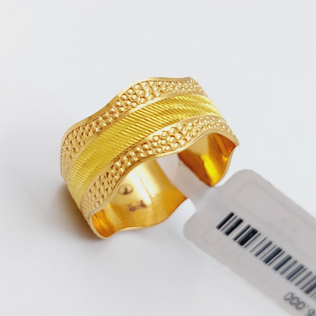 21K Gold CNC Wedding Ring by Saeed Jewelry - Image 5