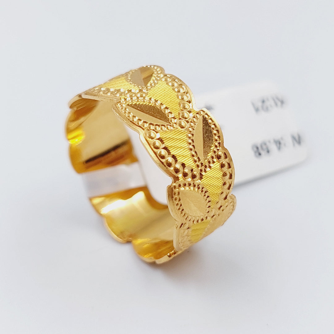 21K Gold CNC Wedding Ring by Saeed Jewelry - Image 1