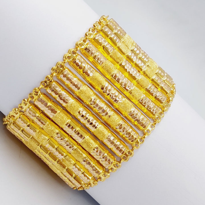 21K Gold Carpet Bracelet by Saeed Jewelry - Image 4