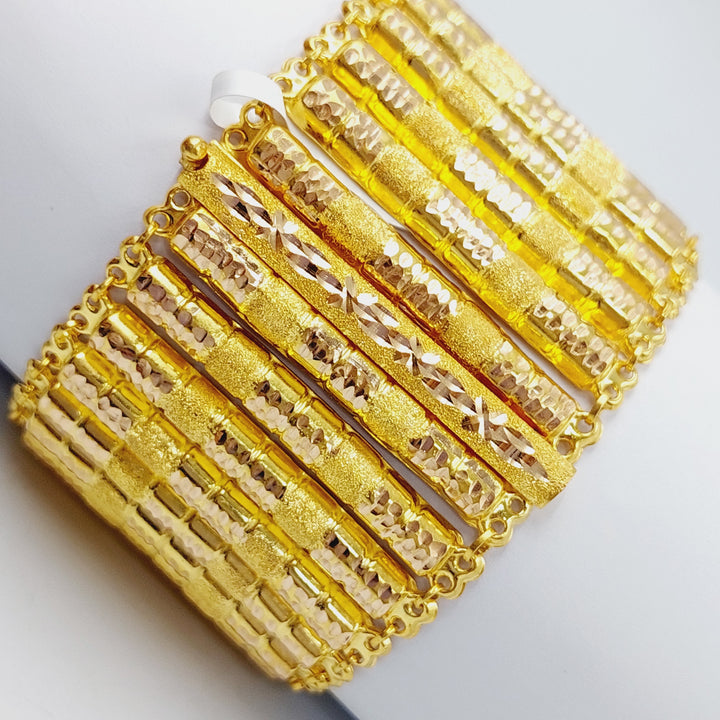 21K Gold Carpet Bracelet by Saeed Jewelry - Image 5