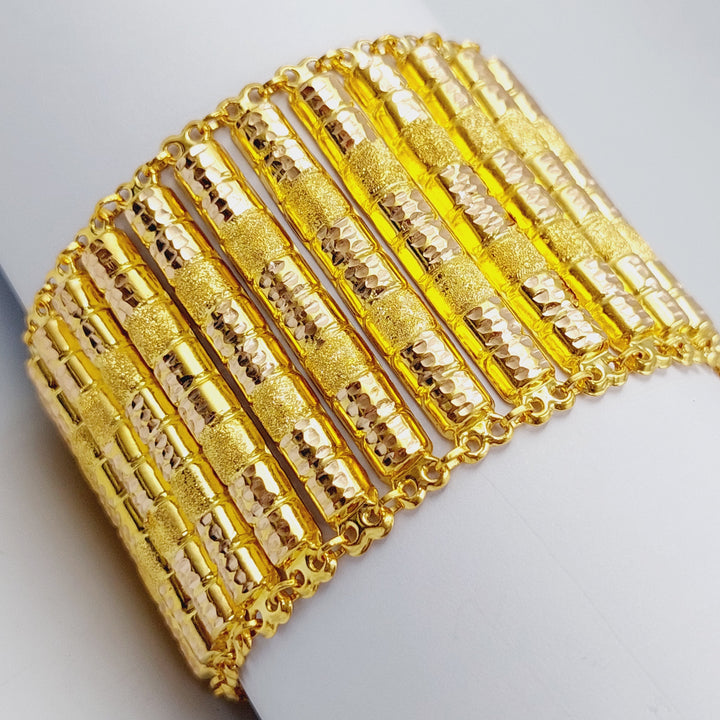 21K Gold Carpet Bracelet by Saeed Jewelry - Image 1