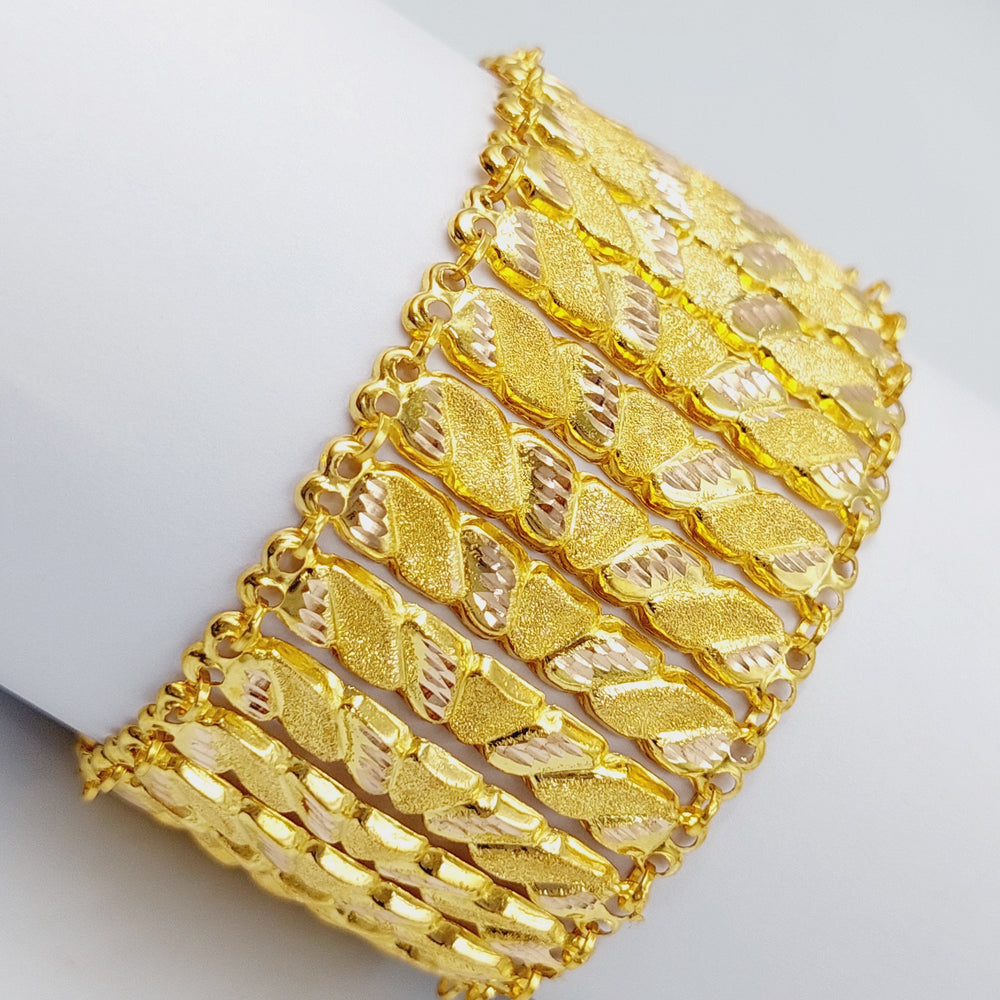 21K Gold Carpet Bracelet by Saeed Jewelry - Image 2