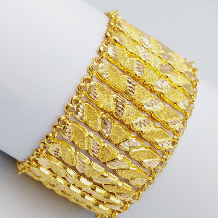 21K Gold Carpet Bracelet by Saeed Jewelry - Image 2