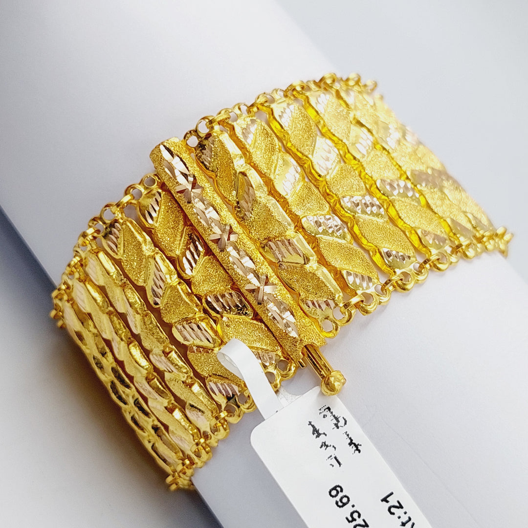 21K Gold Carpet Bracelet by Saeed Jewelry - Image 4