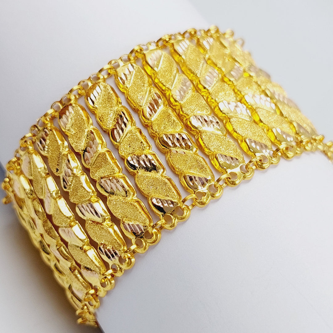 21K Gold Carpet Bracelet by Saeed Jewelry - Image 1