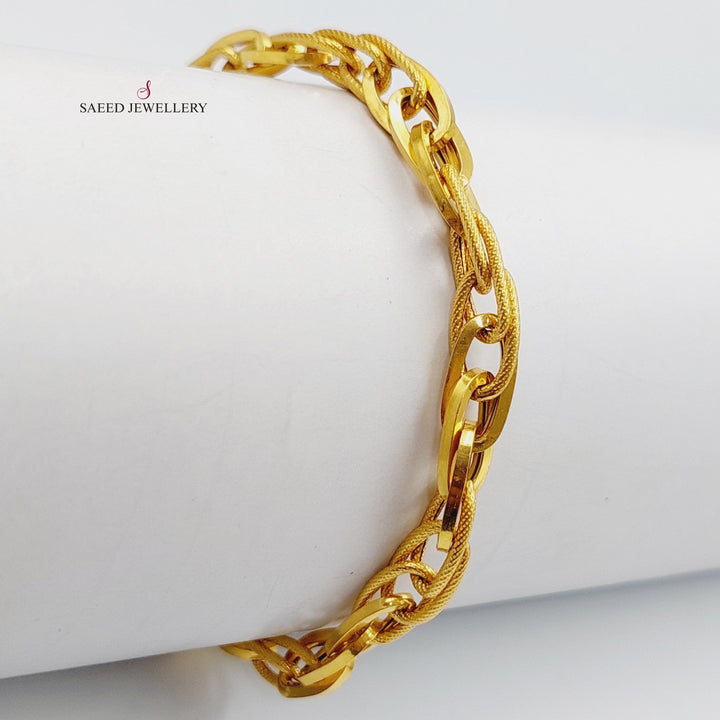 21K Gold Chain Bracelet by Saeed Jewelry - Image 6