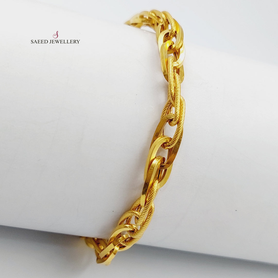 21K Gold Chain Bracelet by Saeed Jewelry - Image 1