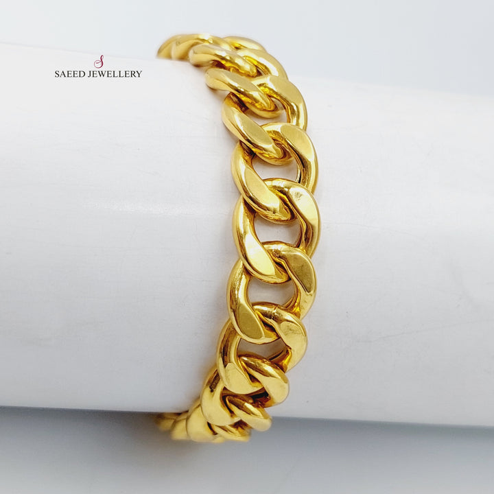 21K Gold Chain Bracelet by Saeed Jewelry - Image 3