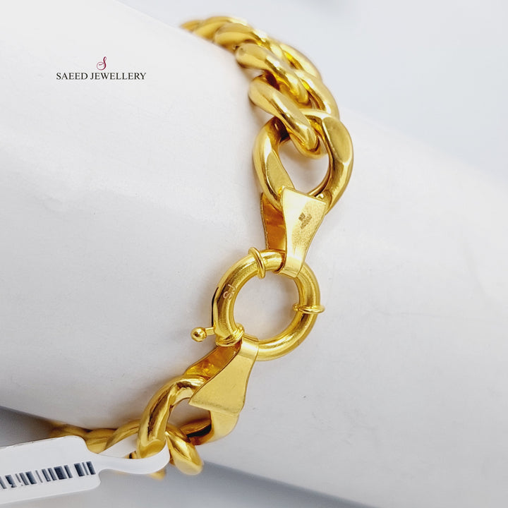 21K Gold Chain Bracelet by Saeed Jewelry - Image 5