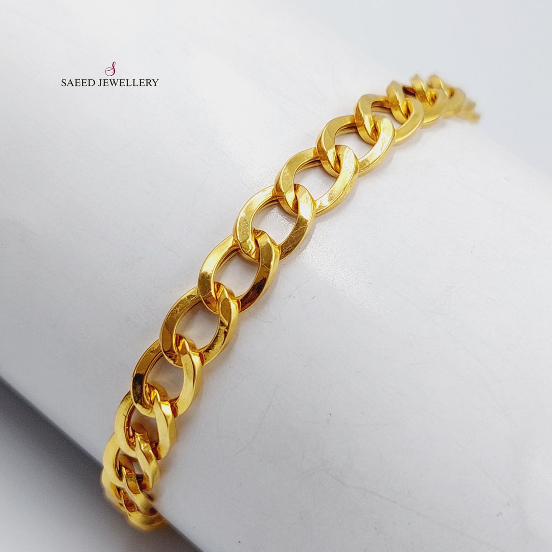 21K Gold Chain Bracelet by Saeed Jewelry - Image 3