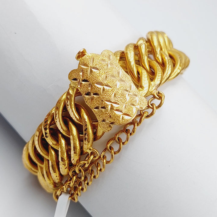 21K Gold Chain Bracelet by Saeed Jewelry - Image 5