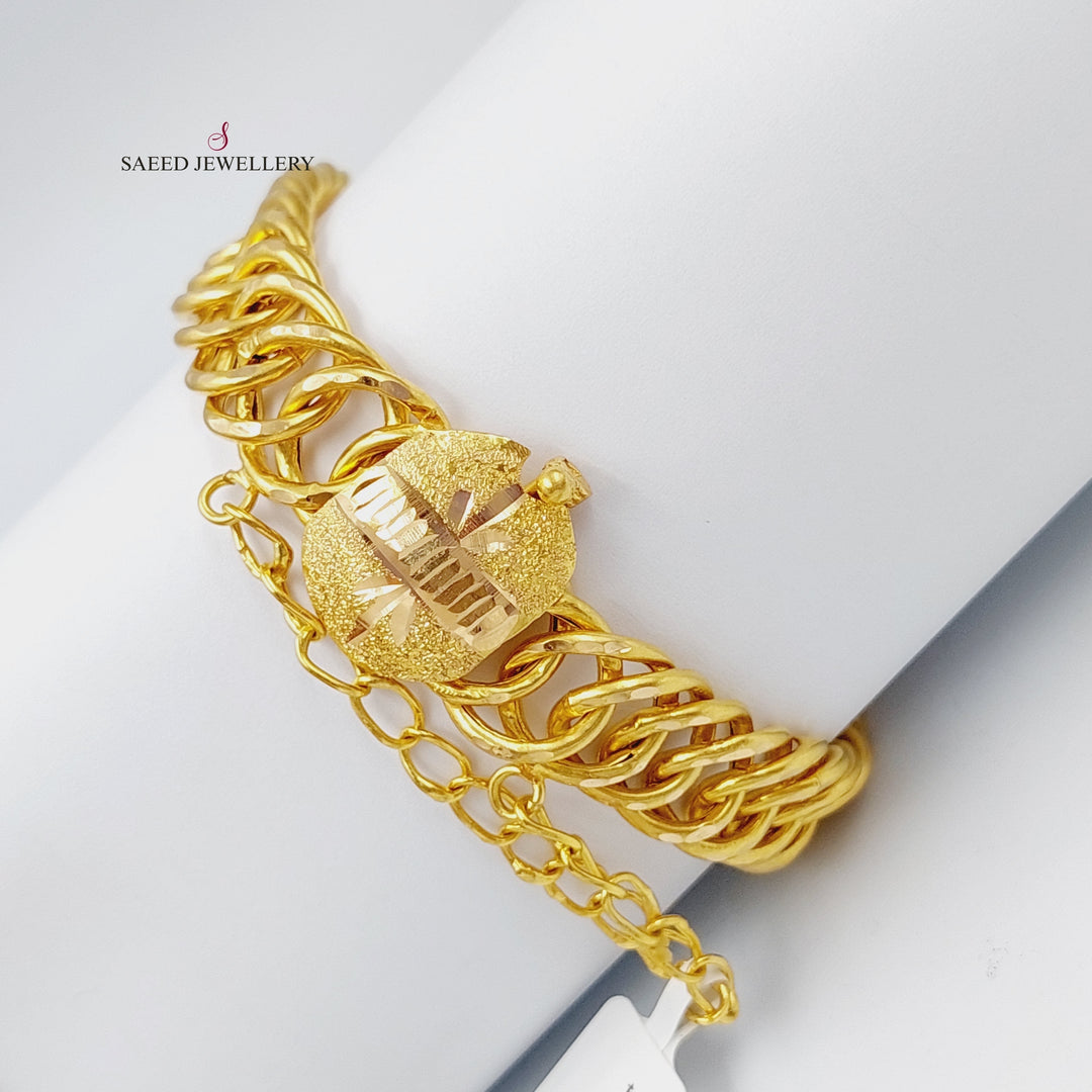 21K Gold Chain Bracelet by Saeed Jewelry - Image 5