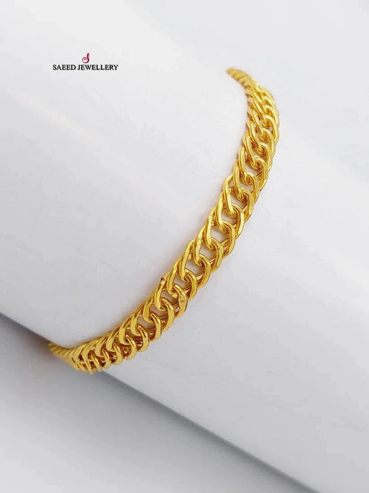 21K Gold Chain Bracelet by Saeed Jewelry - Image 1