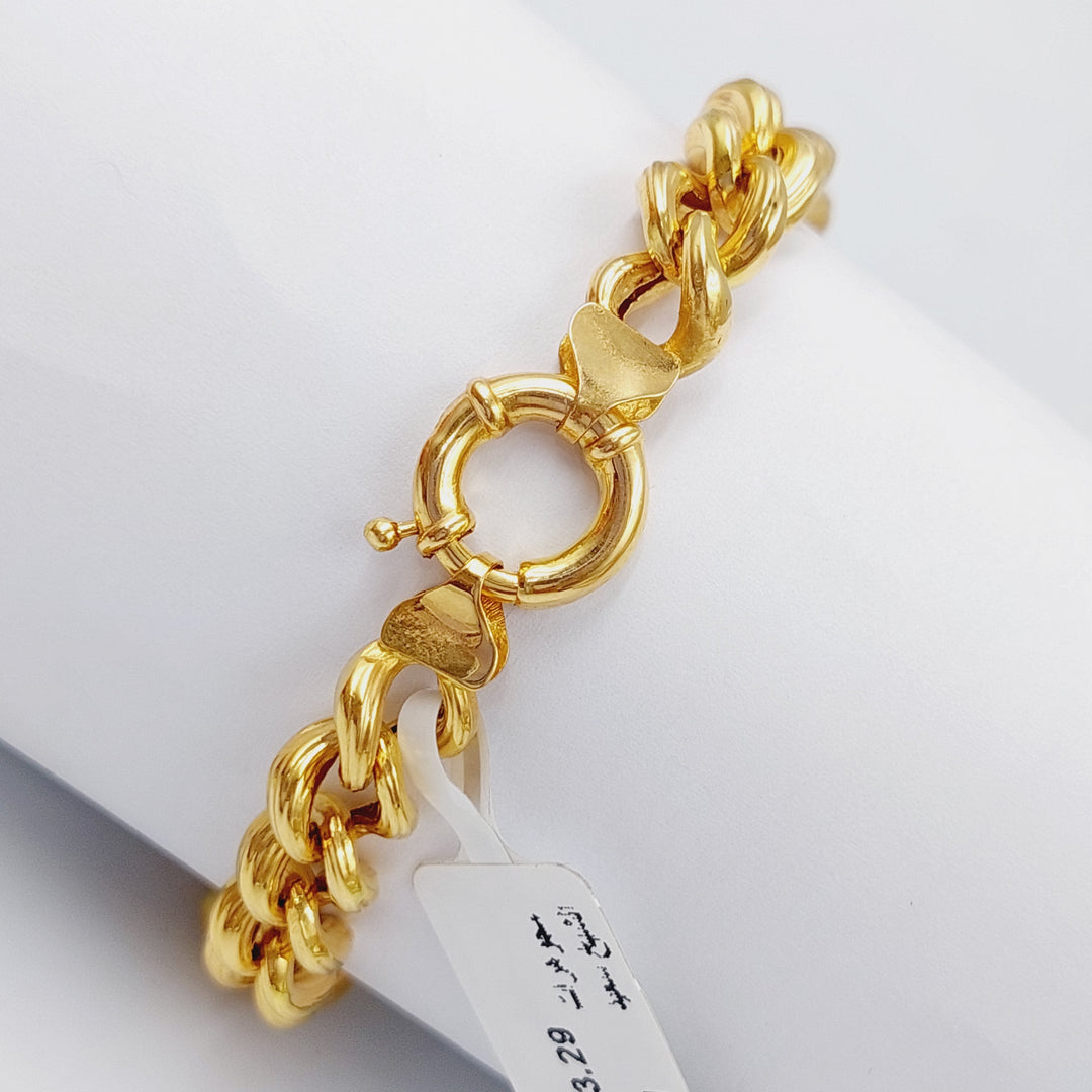 21K Gold Chain Bracelet by Saeed Jewelry - Image 7