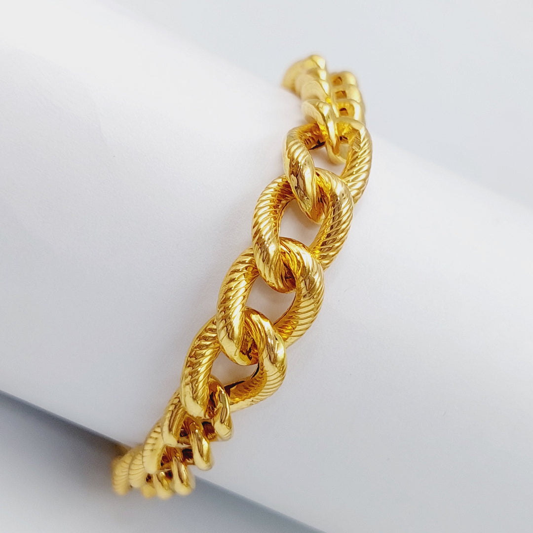 21K Gold Chain Bracelet by Saeed Jewelry - Image 1