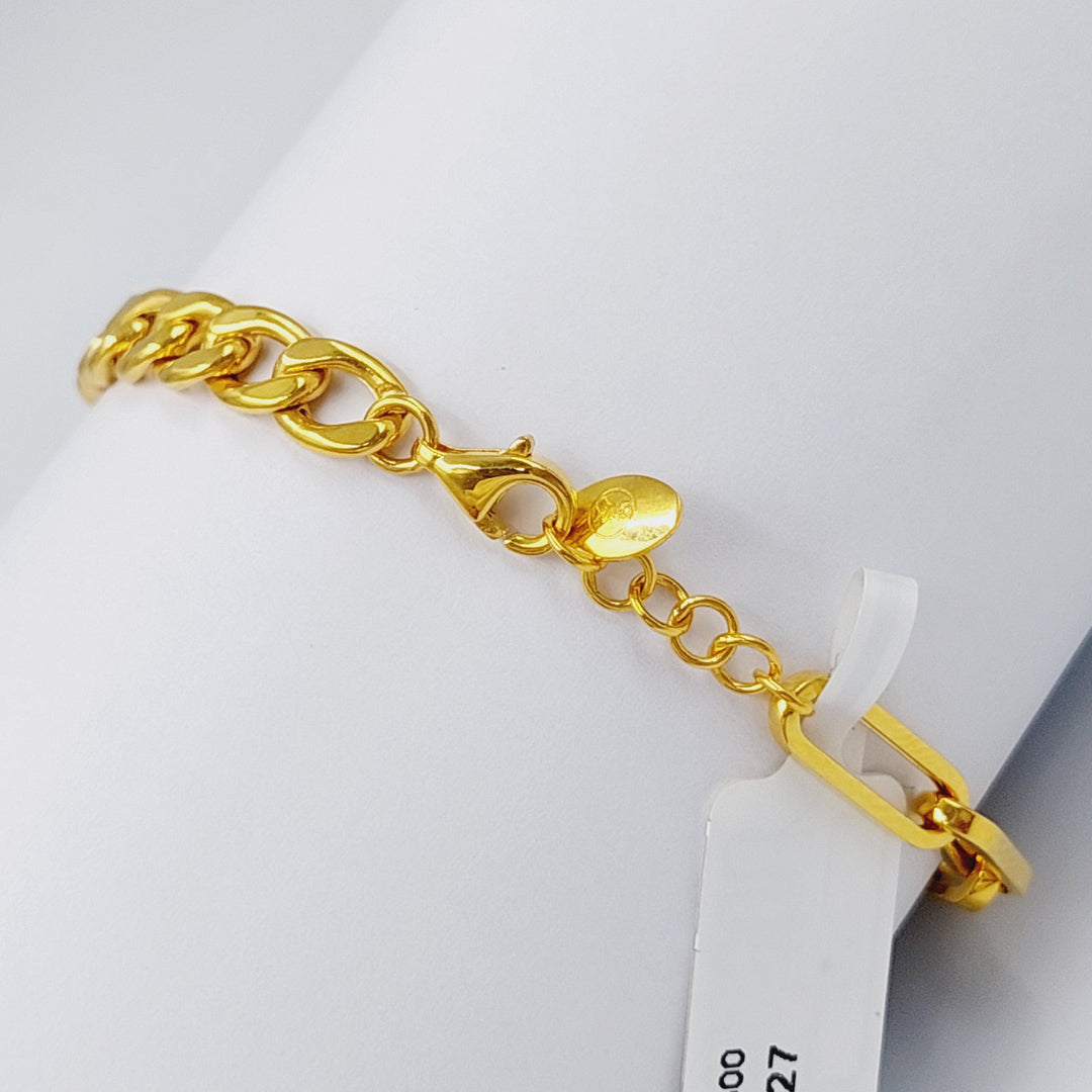 21K Gold Chain Bracelet by Saeed Jewelry - Image 2