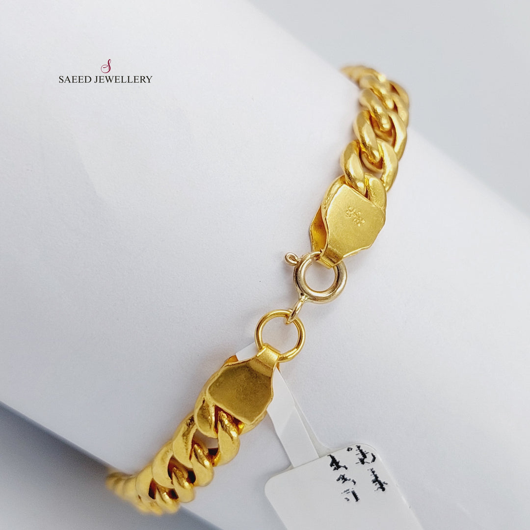 21K Gold Chain Bracelet by Saeed Jewelry - Image 4