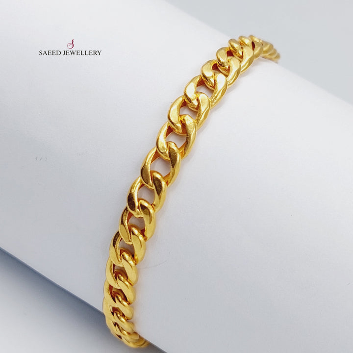 21K Gold Chain Bracelet by Saeed Jewelry - Image 6