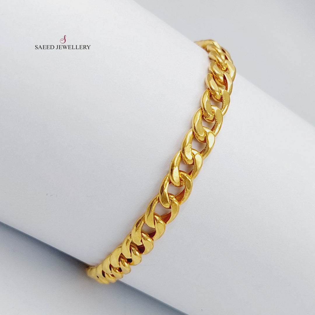 21K Gold Chain Bracelet by Saeed Jewelry - Image 1