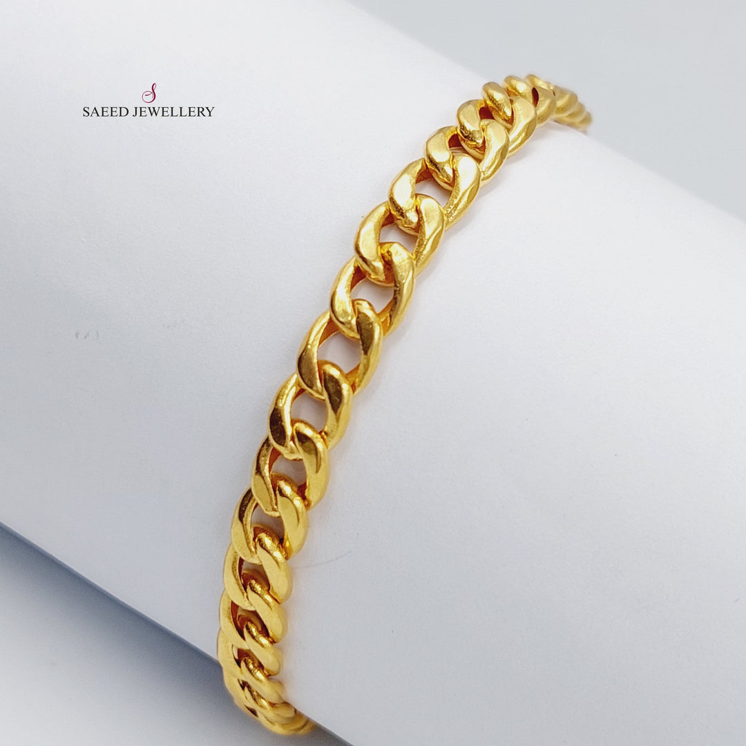 21K Gold Chain Bracelet by Saeed Jewelry - Image 5