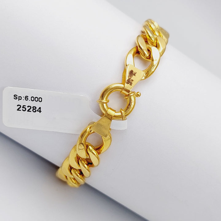 21K Gold Chain Bracelet by Saeed Jewelry - Image 3