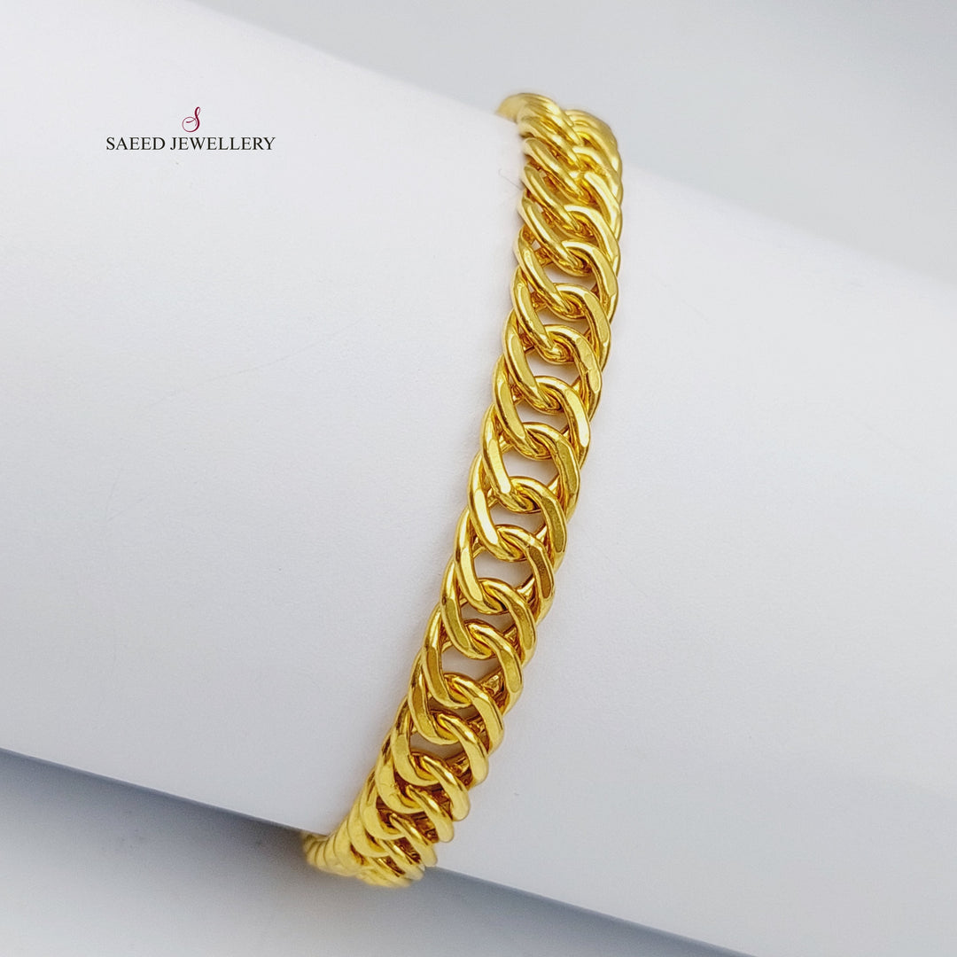 21K Gold Chain Bracelet by Saeed Jewelry - Image 5