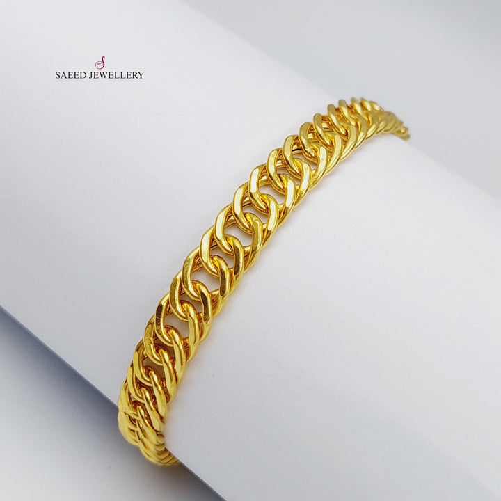 21K Gold Chain Bracelet by Saeed Jewelry - Image 1