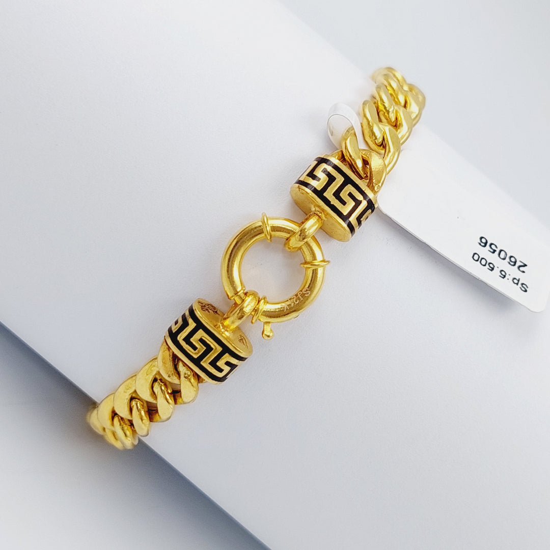 21K Gold Chain Bracelet by Saeed Jewelry - Image 3