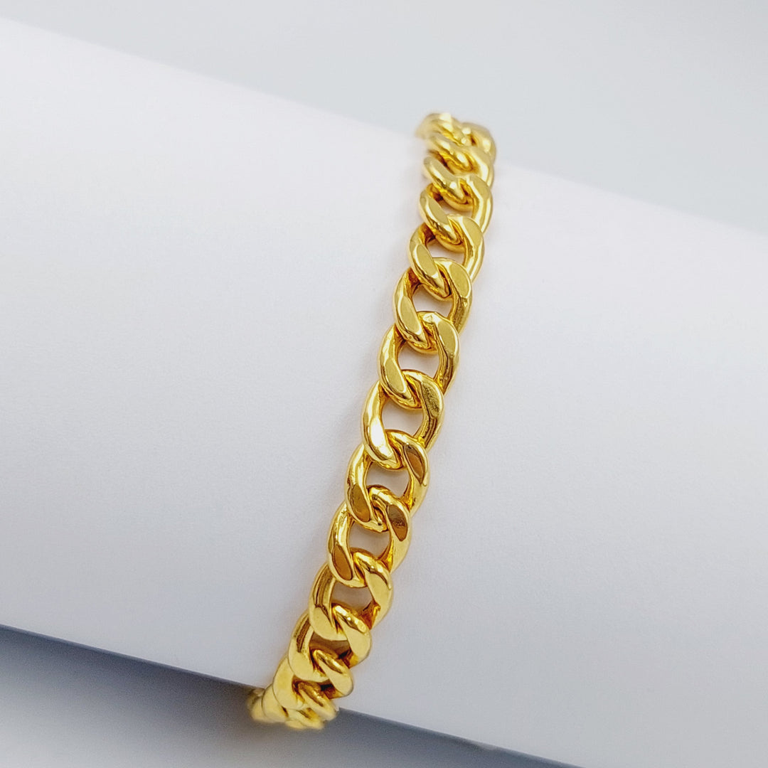 21K Gold Chain Bracelet by Saeed Jewelry - Image 4