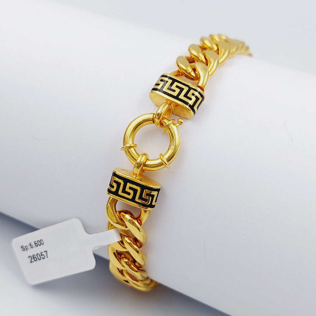 21K Gold Chain Bracelet by Saeed Jewelry - Image 3