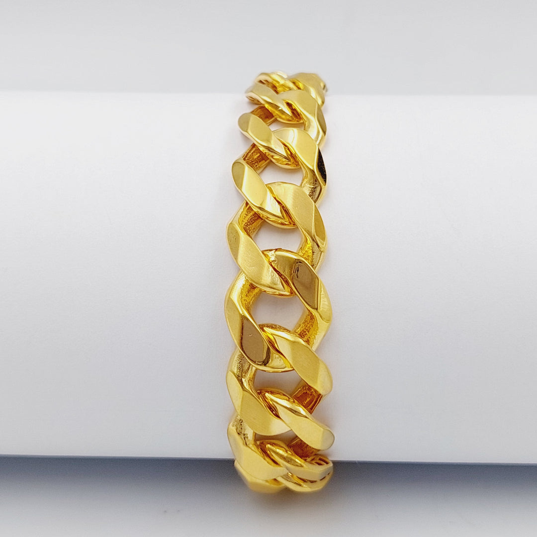 21K Gold Chain Bracelet by Saeed Jewelry - Image 4