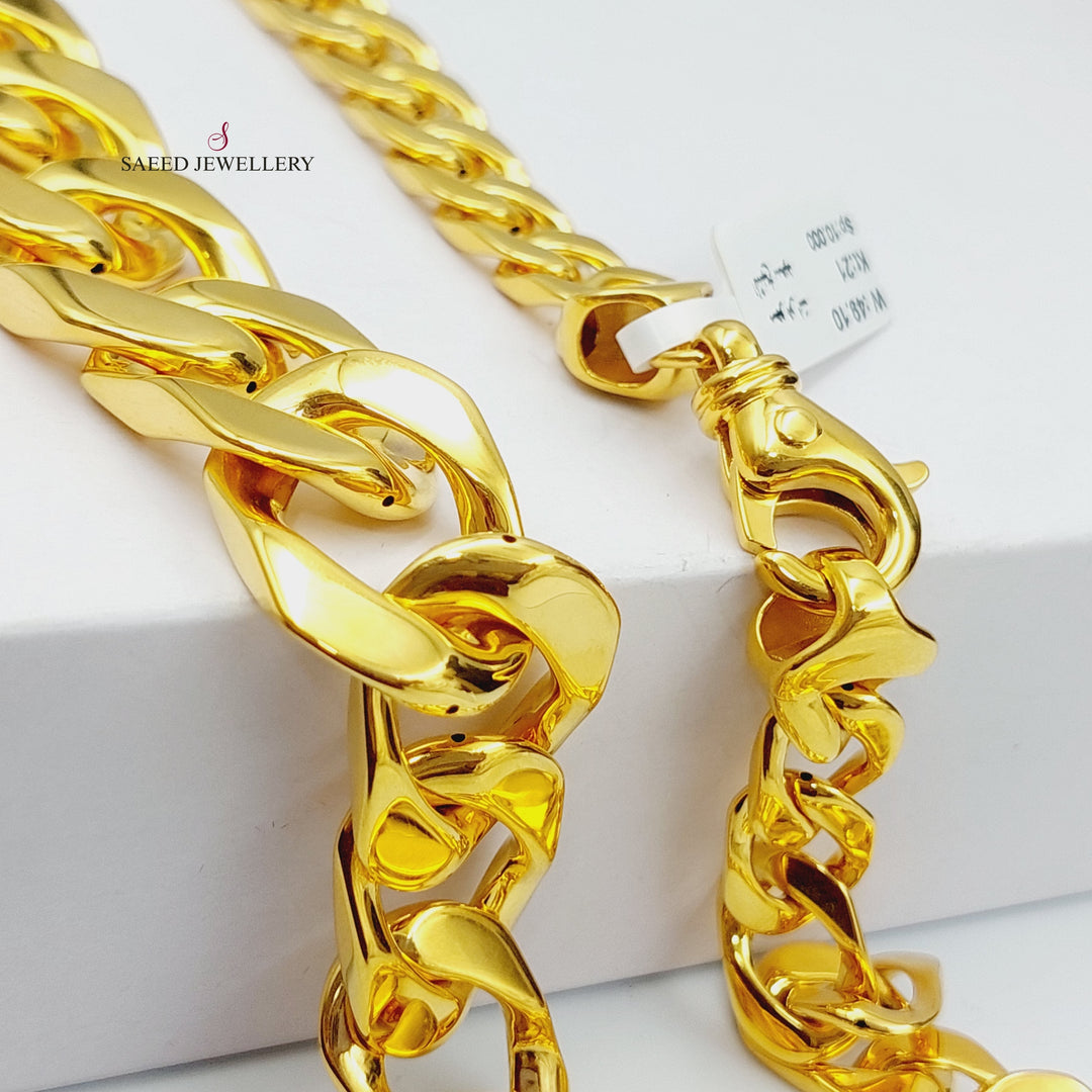 21K Gold Chain Bracelet by Saeed Jewelry - Image 2