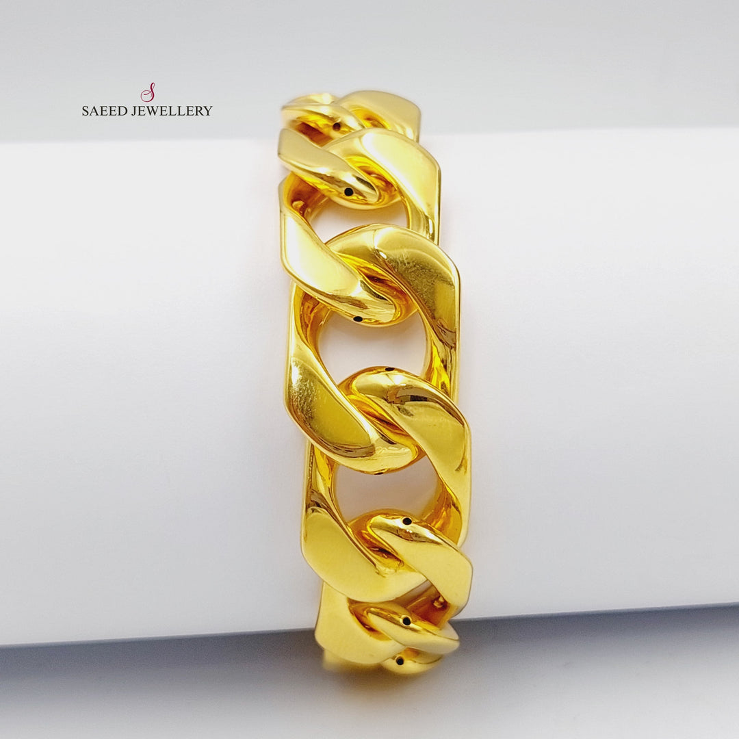 21K Gold Chain Bracelet by Saeed Jewelry - Image 5