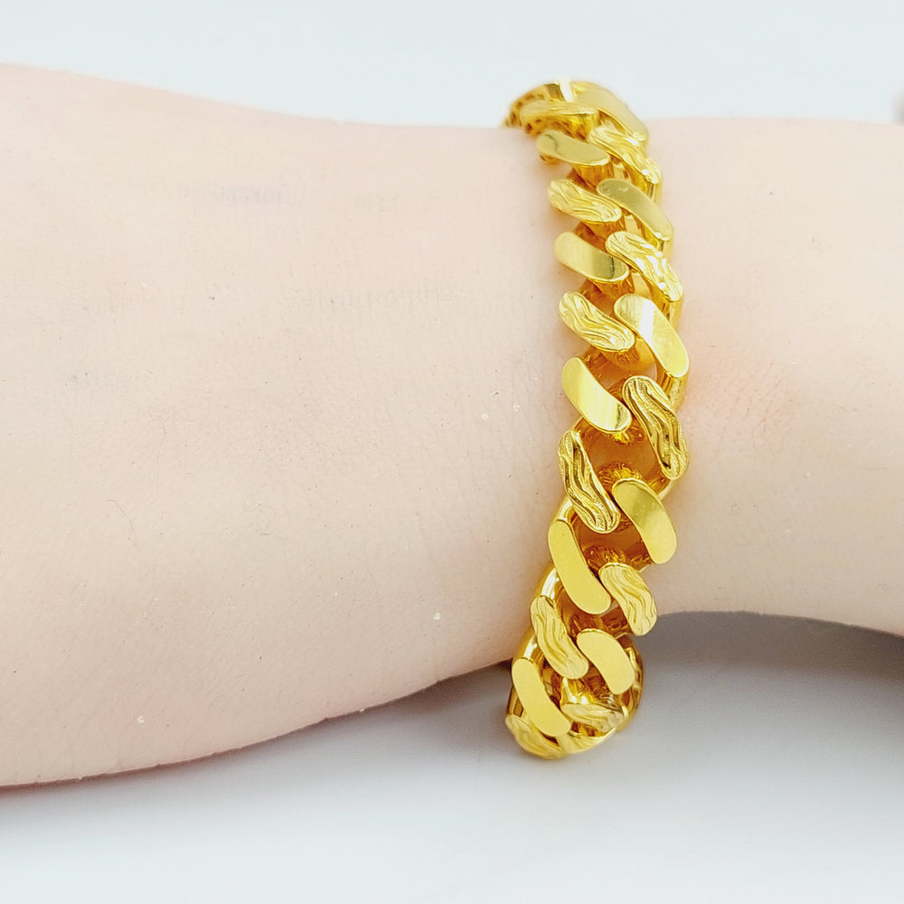 21K Gold Chain Bracelet by Saeed Jewelry - Image 2