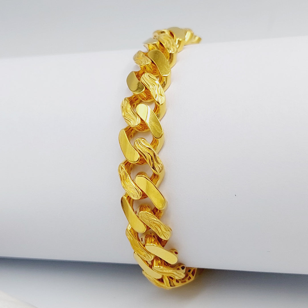 21K Gold Chain Bracelet by Saeed Jewelry - Image 1