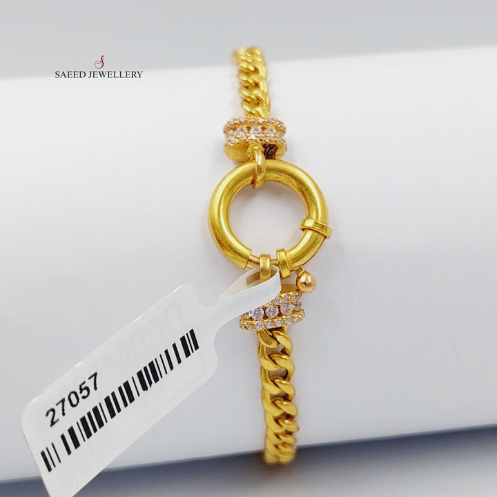 21K Gold Chain Bracelet by Saeed Jewelry - Image 5